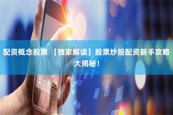 配资概念股票 【独家解读】股票炒股配资新手攻略大揭秘！